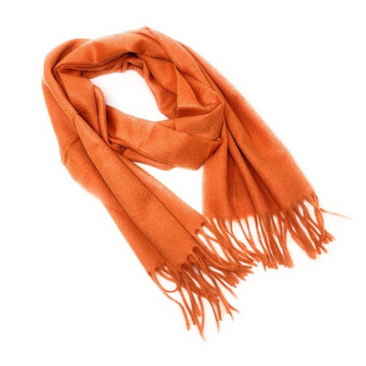 100% Cashmere Scarf - Mandarin - Made in Scotland