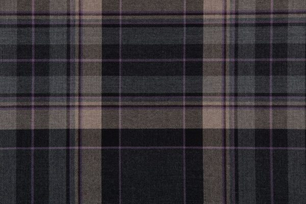 Medium Weight Hebridean Tartan Fabric - Clunie Burn Charcoal