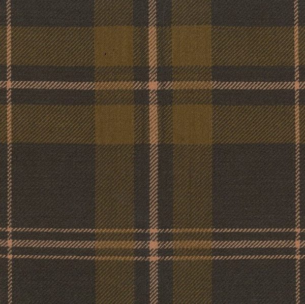 Medium Weight Hebridean Tartan Fabric - Dark Island Peat