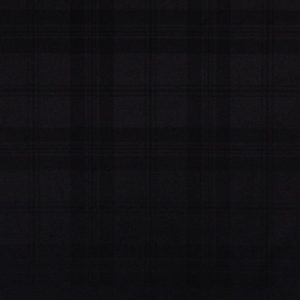 Medium Weight Hebridean Tartan Fabric - Dark Island Black