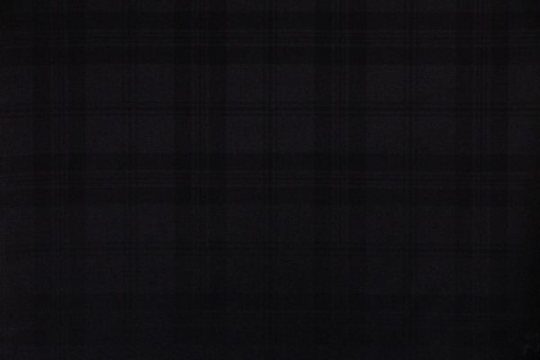 Medium Weight Hebridean Tartan Fabric - Dark Island Black