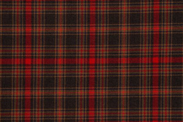 Medium Weight Hebridean Tartan Fabric - Highland Peat
