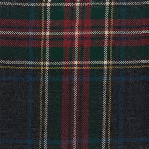 Medium Weight Hebridean Tartan Fabric - Stewart Black
