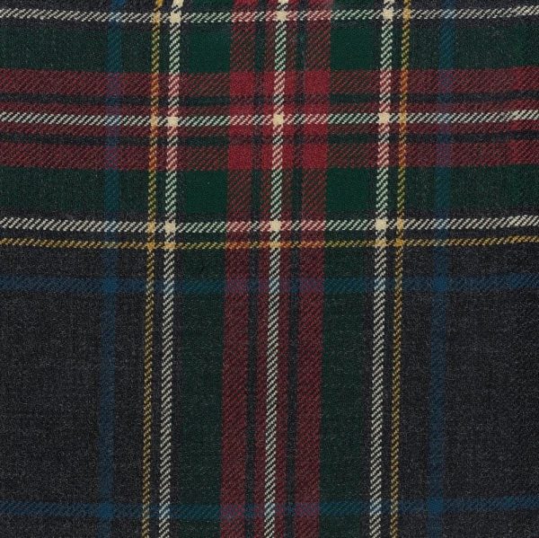 Medium Weight Hebridean Tartan Fabric - Stewart Black