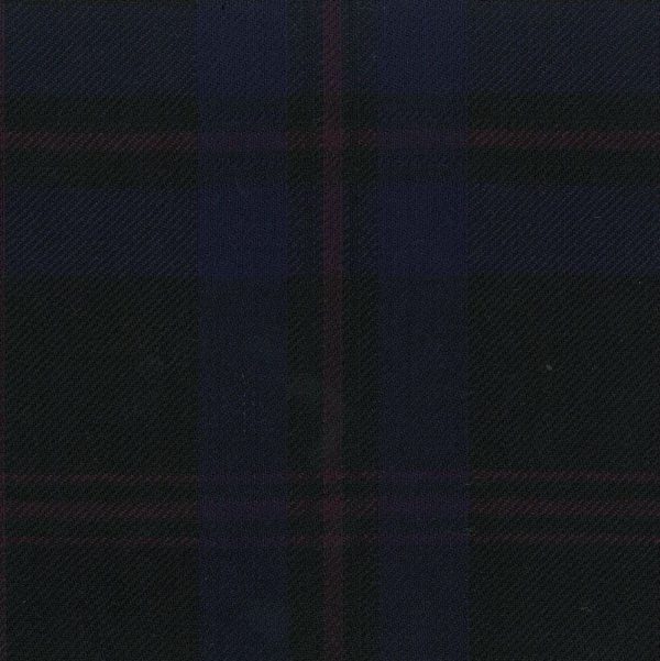 Medium Weight Hebridean Tartan Fabric - Dark Island Heather