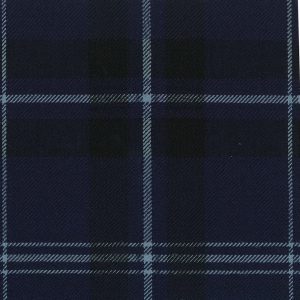 Medium Weight Hebridean Tartan Fabric - Dark Island Sky