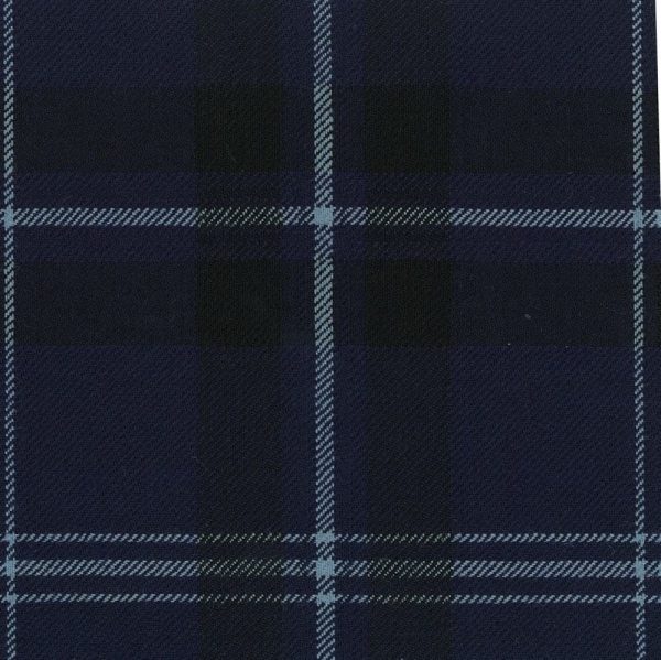 Medium Weight Hebridean Tartan Fabric - Dark Island Sky