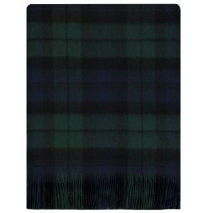 Lambswool Blanket - Black Watch Modern Tartan