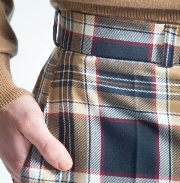 Mens Luxury Classic Tartan Trousers - Image 2