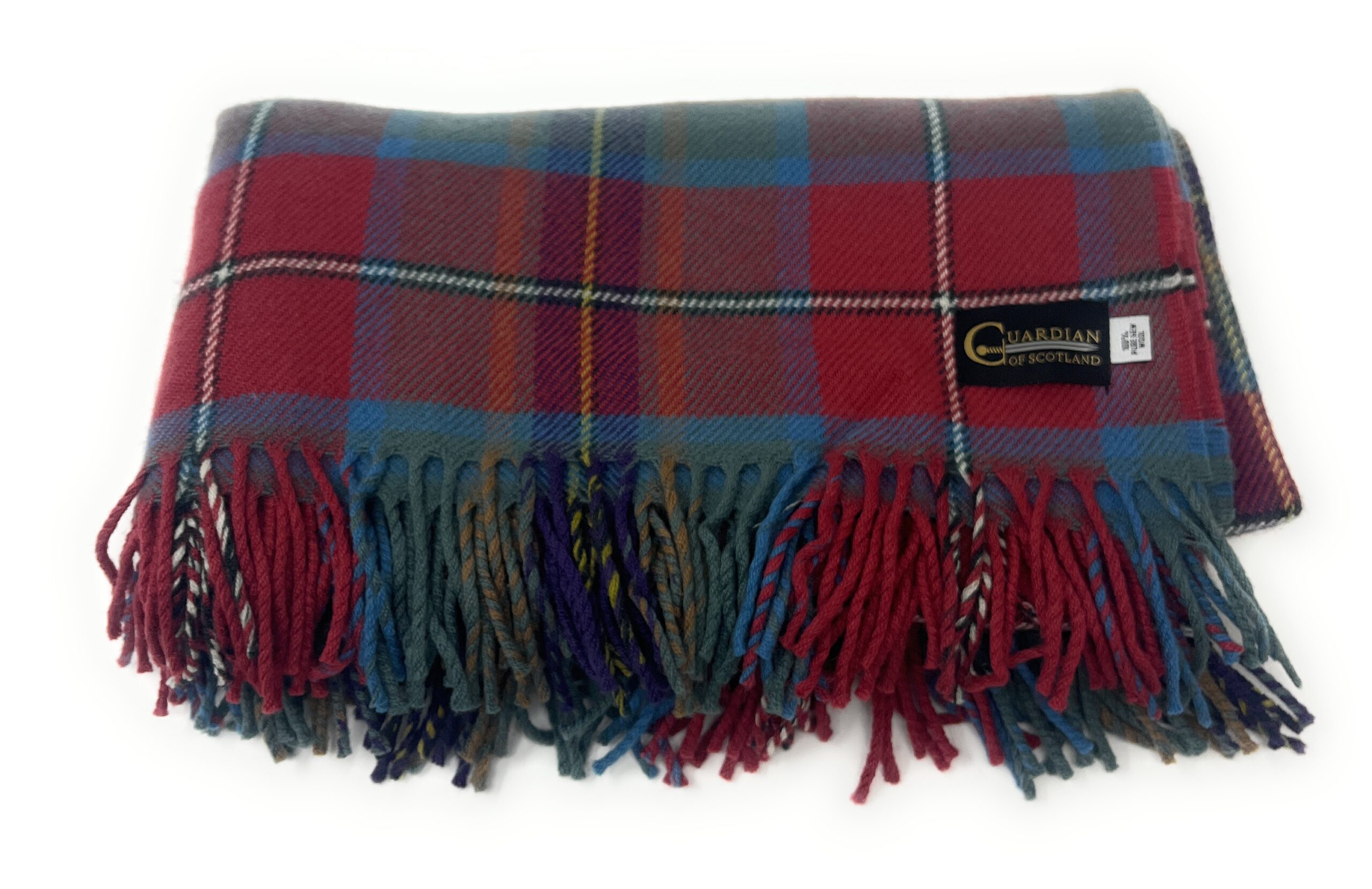 Lambswool Blanket - Guardian of Scotland Weathered Tartan - Image 3