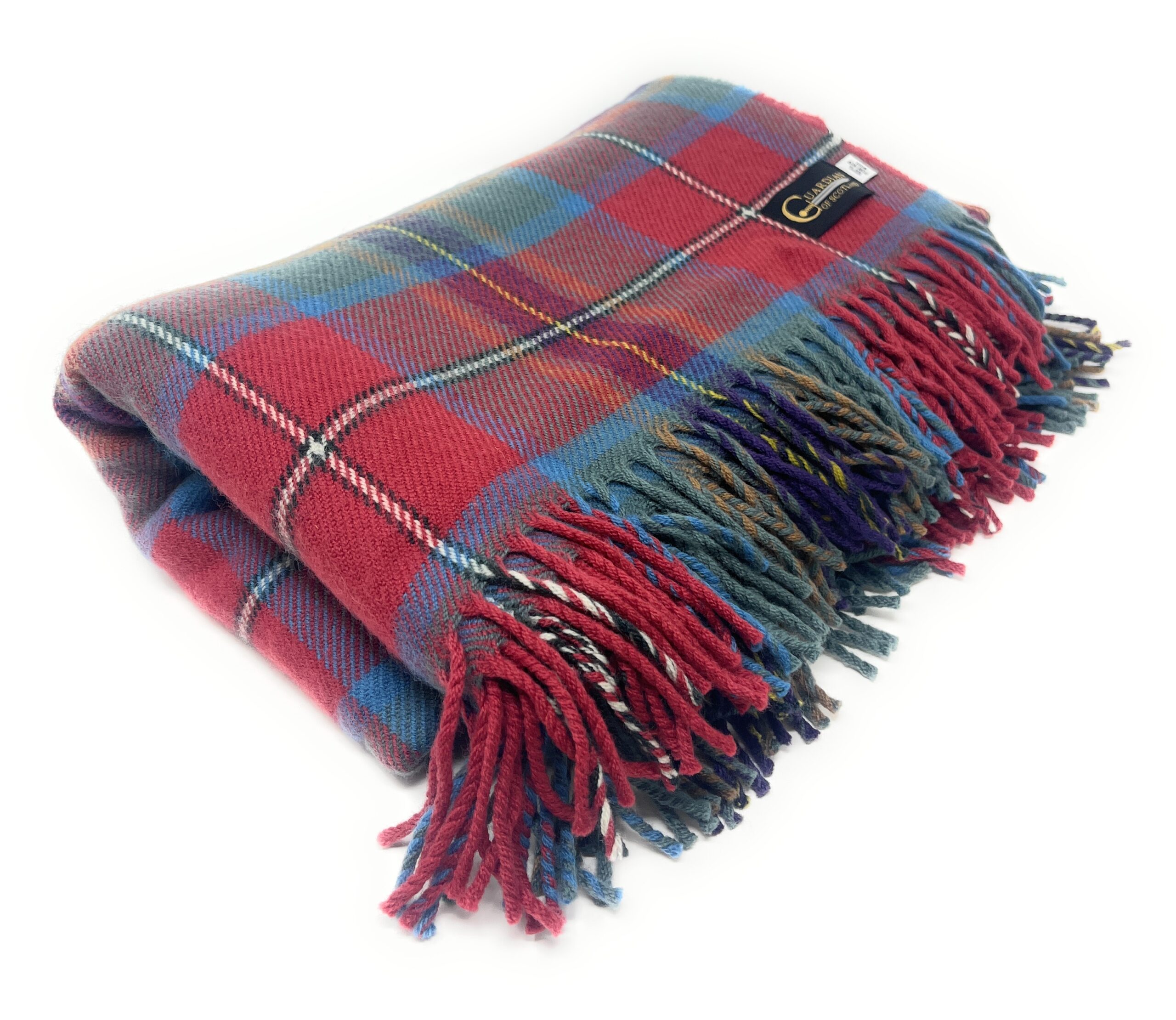 Lambswool Blanket - Guardian of Scotland Weathered Tartan - Image 2