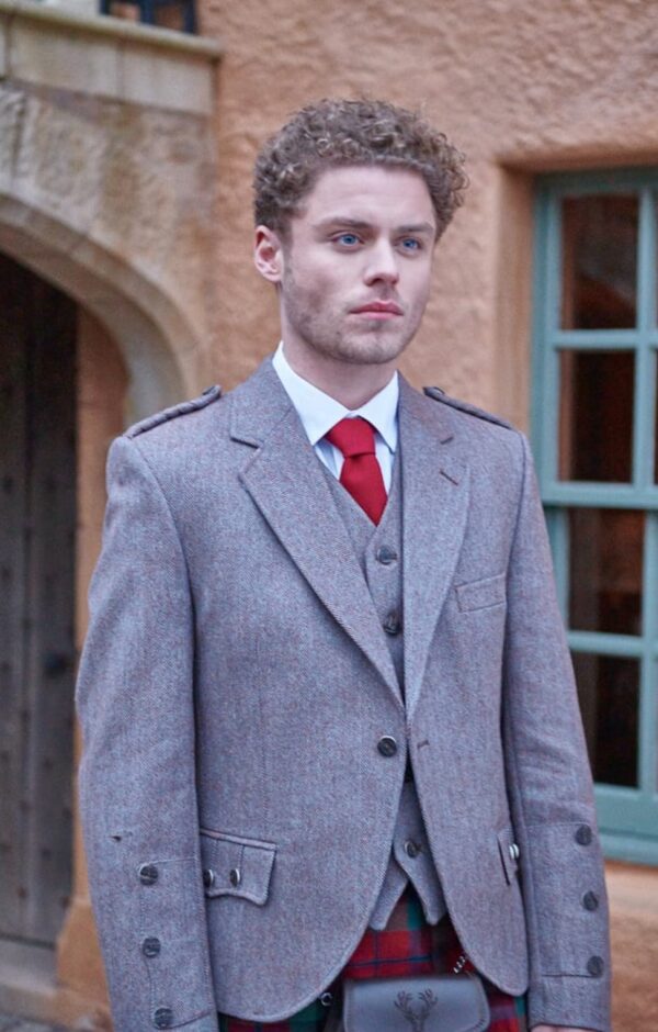 Clunie Jacket and 5 Button Vest - Russet