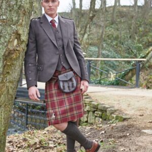Crail Jacket and 5 Button Vest - Peat