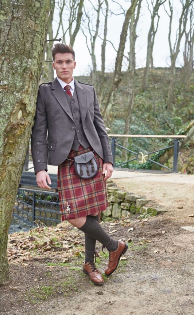 Crail Jacket and 5 Button Vest - Peat