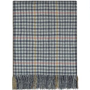 Lambswool Blanket - St Abbs Grey Check