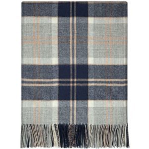 Lambswool Blanket - Bannockbane Grey Tartan