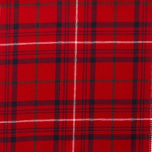 Rose Red Modern 10oz Tartan Fabric