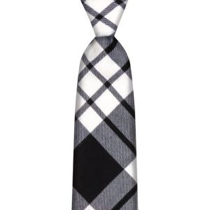 Tartan Tie - MacFarlane Black & White Modern