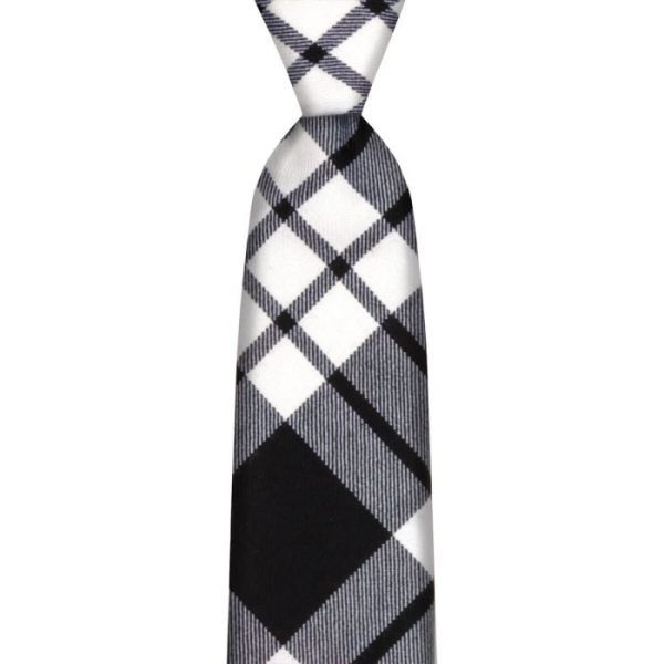 Tartan Tie - MacFarlane Black & White Modern