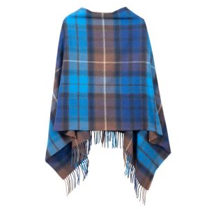 Lambswool Poncho - Buchanan Blue