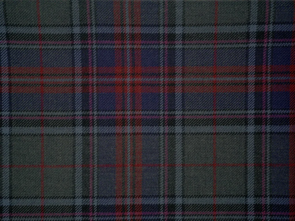 Stewart Grey Mediumweight Tartan Fabric