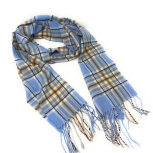 Manchester Blues Modern Tartan 100% Pure New Lambswool Scarf