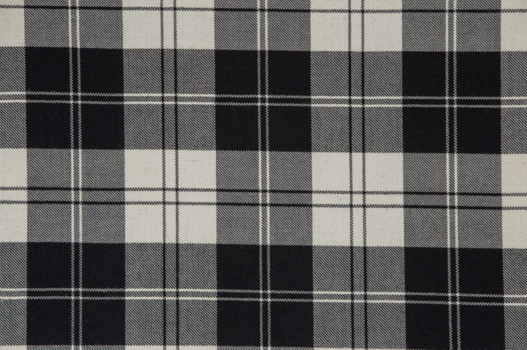 Tartan Tie - Erskine Black and White - Image 2