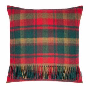 Lambswool Cushion - Maple Leaf Canadian Tartan (Large)