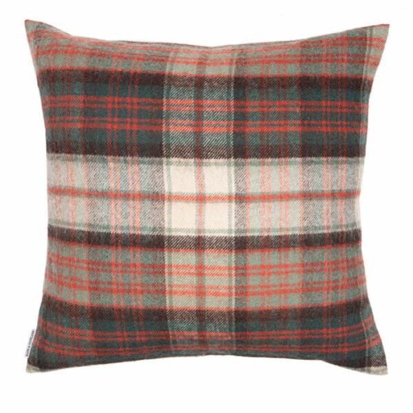 Lambswool Cushion - MacDonald Dress Weathered Tartan (Large) - Image 2