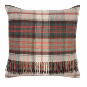 Lambswool Cushion - MacDonald Dress Weathered Tartan (Large)