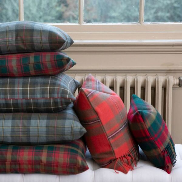 Lambswool Cushion - MacGregor Weathered Tartan (Small) - Image 3