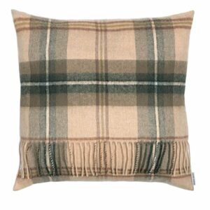 Lambswool Cushion - Saskatchewan Weathered Tartan (Large)