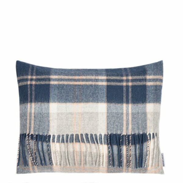 Lambswool Cushion - Bannockbane Grey Tartan (Small)