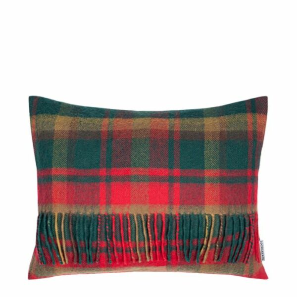 Lambswool Cushion - Maple Leaf Canadian Tartan (Small)