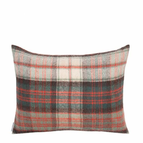Lambswool Cushion - MacDonald Dress Weathered Tartan (Small) - Image 2