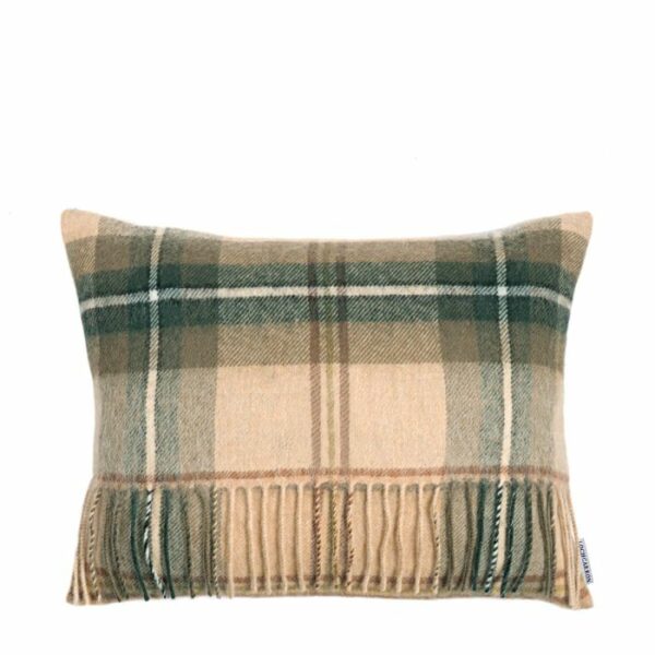 Lambswool Cushion - Saskatchewan Weathered Tartan (Small)
