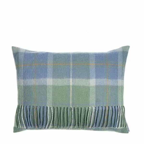 Lambswool Cushion - Scottish Borderland Weathered Tartan (Small)