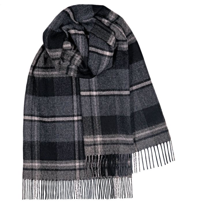 MacRae Hunting Grey Tartan 100% Lambswool Stole