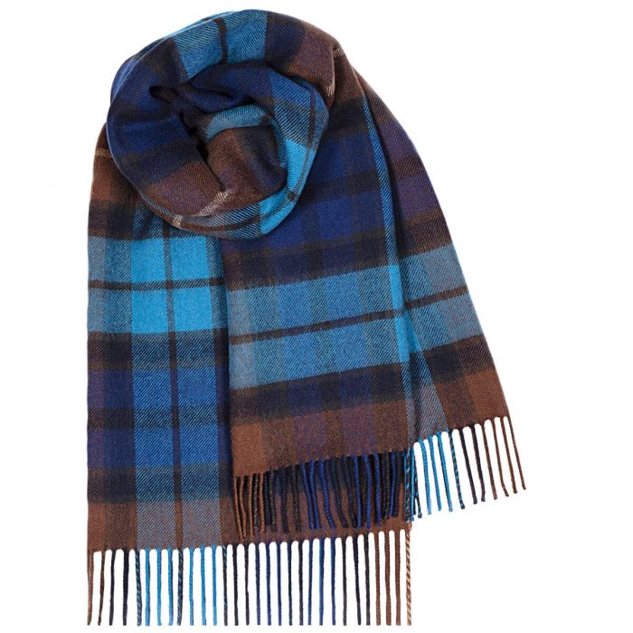 Buchanan Blue Tartan 100% Lambswool Stole
