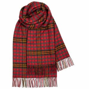 Red Rose Tartan 100% Lambswool Stole