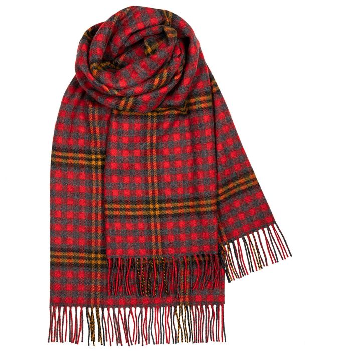 Red Rose Tartan 100% Lambswool Stole