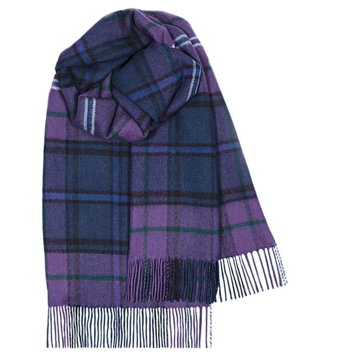 Scotland Forever Modern Tartan 100% Lambswool Stole