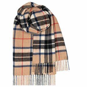 Thomson Camel Modern Tartan 100% Lambswool Stole