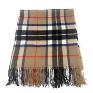 100% Lambswool Small Blanket/Throw - Thomson Camel Tartan