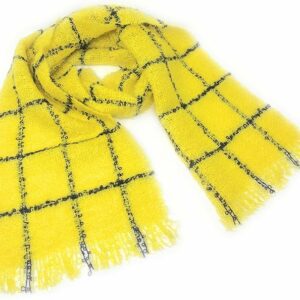 Rupert The Bear Scarf - 50% Mohair 50% - Wool Made In Scotland