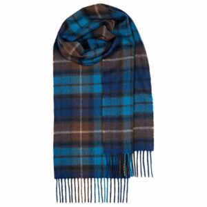 Bowhill Lambswool Tartan Scarf - Buchanan Blue
