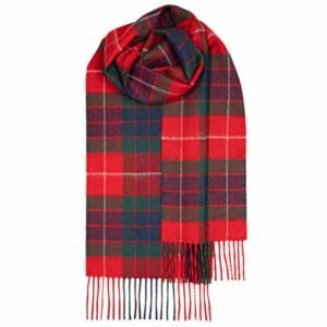 Bowhill Lambswool Tartan Scarf - Fraser Red Modern