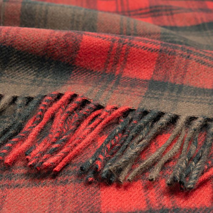 Bowhill Lambswool Tartan Scarf - Kerr Weathered - Image 3