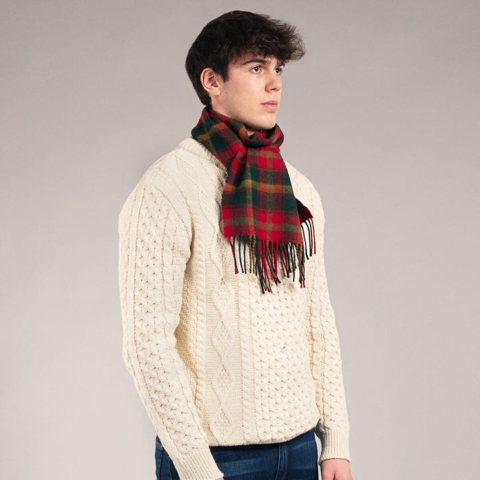 Bowhill Lambswool Tartan Scarf - Maple Leaf Canadian - Image 4