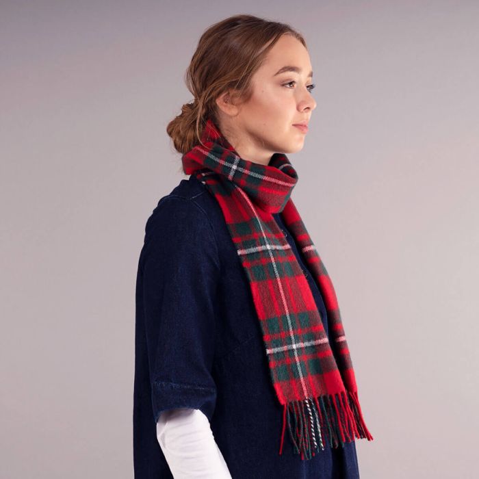 Bowhill Lambswool Tartan Scarf - MacGregor Clan Modern - Image 3